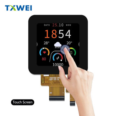 1Pantalla TFT cuadrada de 54 pulgadas con resolución de 240 x 240 y capacidad táctil de 400 nits