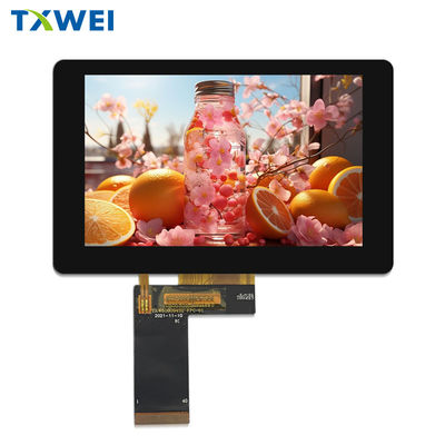 Interfaz RGB 24 BIT Pantalla LCD TFT de 5 pulgadas 800 * 480 Pantalla táctil de capacidad personalizable