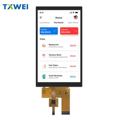 TFT 5 pulgadas pantalla táctil LCD 720 * 1280 Interfaz LVDS de alta resolución