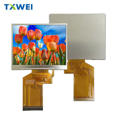 Pantalla LCD translúcida de 3 pulgadas 1400cd/m2 Brillo con interfaz RGB 30 a 80°C Temperatura de almacenamiento