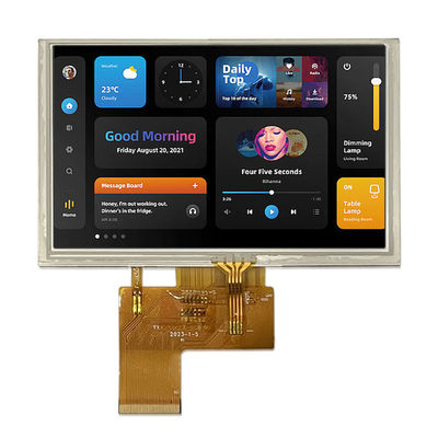 Pantalla LCD TFT de 5 pulgadas IPS/TN 800 * 480 Puerto RGB de alta definición 40PIN Alto brillo personalizable
