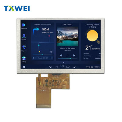 Pantalla LCD TFT de 5 pulgadas con interfaz RGB IPS vista completa 800 * 480 de alta definición TFT con toque capacitivo