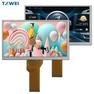 7 pulgadas IPS TFT LCD 800 * 480 píxeles 262K pantalla a todo color RGB 24 bits Interfaz