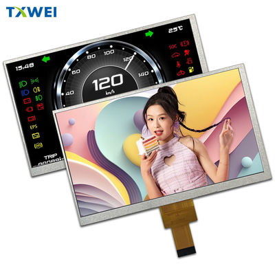 Pantalla de visualización de instrumentos de automóviles de 7 pulgadas 450 cd/m2 1024*600 MIPI Interfaz Pantalla de visualización LCD de 40 pines