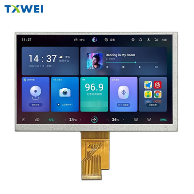 Pantalla LCD de navegación de automóviles de 7 pulgadas 1024 * 600 Brillo 450cd/m2 Panel de instrumentos de motocicleta